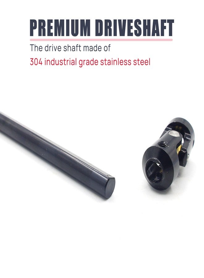 HOPLEX Stainless Steel Cut to Length Driveshaft 68-229mm U-Joint Drive Shaft for 1/10 RC Rig Crawler Sportys 1.9 Shafty Capra SCX10 DIY(Black) - Image 3